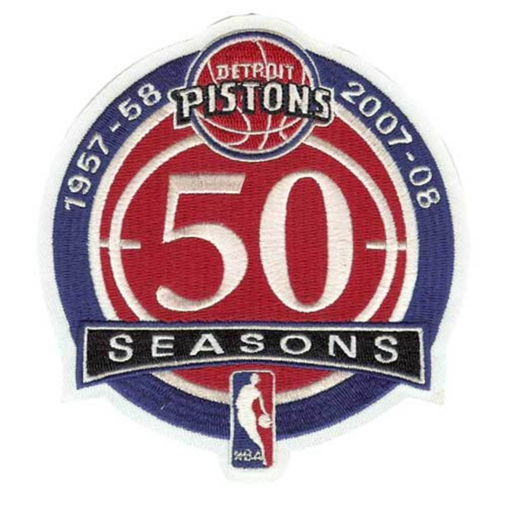 Nba Logo Patch - Detroit Piston 50th Anniversary