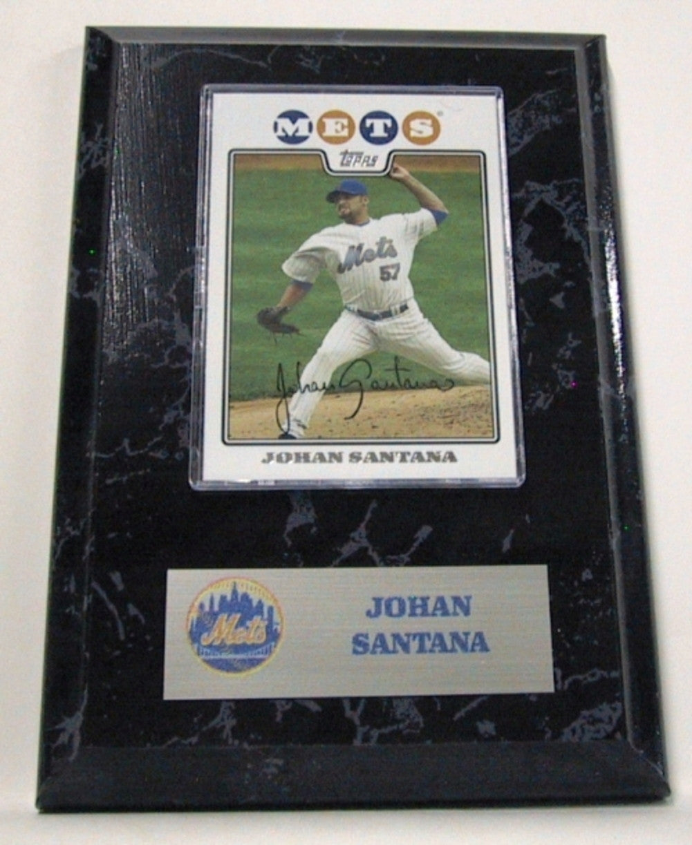 Mlb Card Plaques - New York Mets - Johan Santana