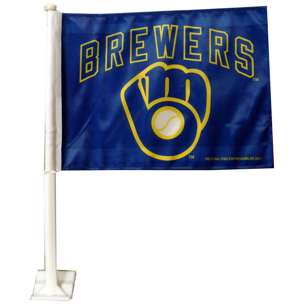 Car Flag By Rico - Mlb - Milwaukee Brewers