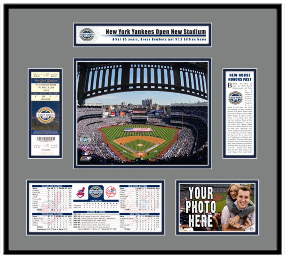 New Yankee Stadium Inaugural Game 2009 Opening Day Ticket Frame