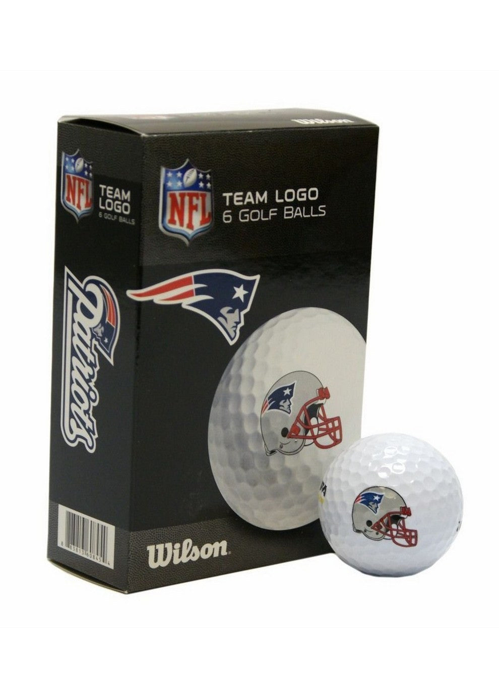6 Pack Wilson Golf Balls - New England Patriots