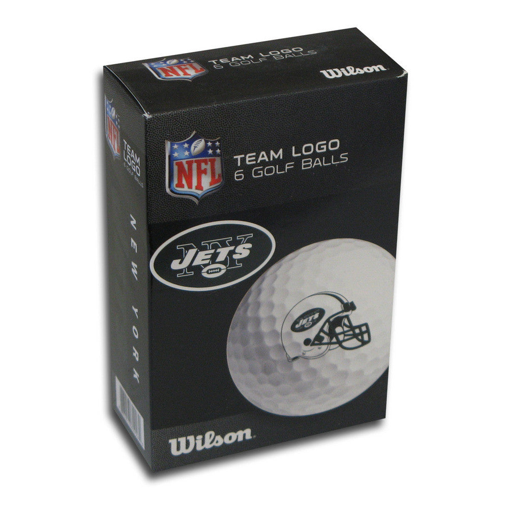 6 Pack Wilson Golf Balls - New York Jets