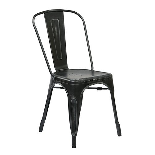 Osp Designs Brw29a4-ab Bristow Armless Chair, Antique Black Finish, 4 Pack