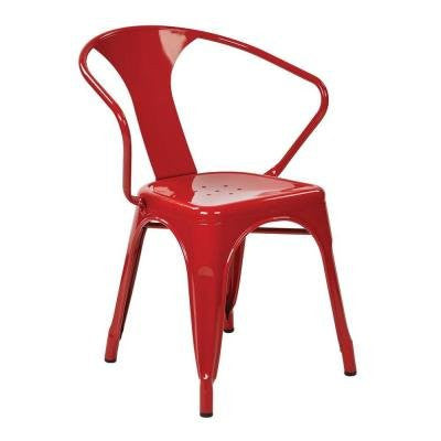 Work Smart / Osp Designs Ptr2830a4-9 30" Metal Chair (4-pack) (red)