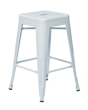 Work Smart / Osp Designs Ptr3024a2-11 24" Steel Backless Barstool (2-pack) (white)