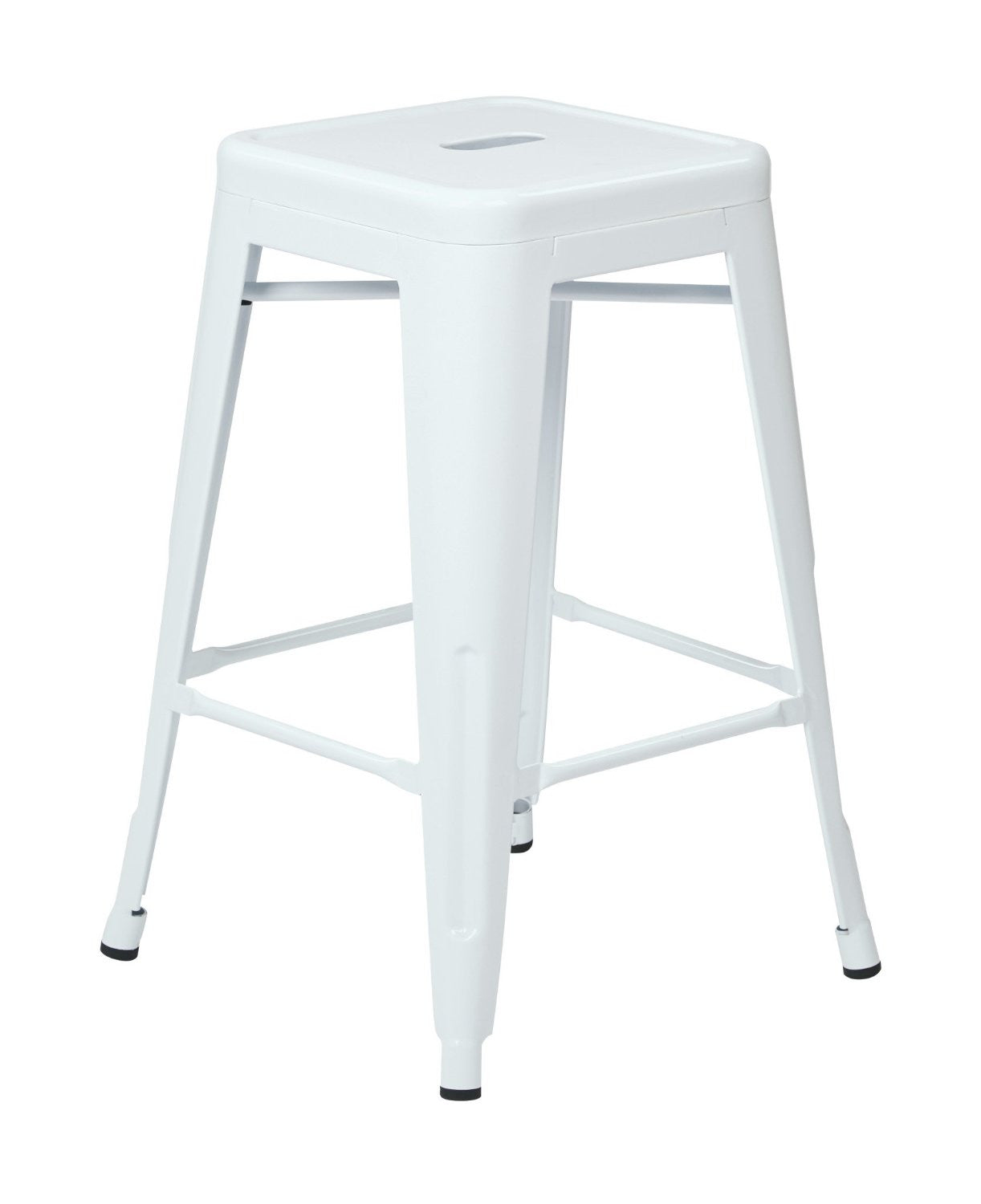 Work Smart / Osp Designs Ptr3024a4-11 24" Steel Backless Barstool (4-pack) (white)