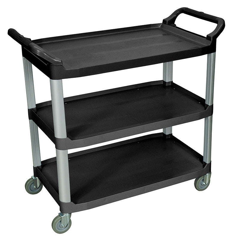 Luxor Sc13-b Luxor Large 3 Shelf Black Serving Cart