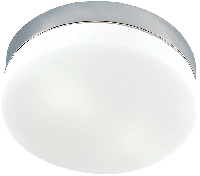 Cornerstone 7811fm/22-led 1 Light Flush Mount In Satin Nickel And White Glass