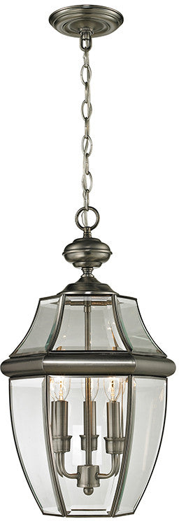 Cornerstone 8603eh/80 Ashford 3 Light Exterior Hanging Lantern In Antique Nickel