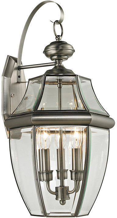 Cornerstone 8603ew/80 Ashford 3 Light Exterior Coach Lantern In Antique Nickel