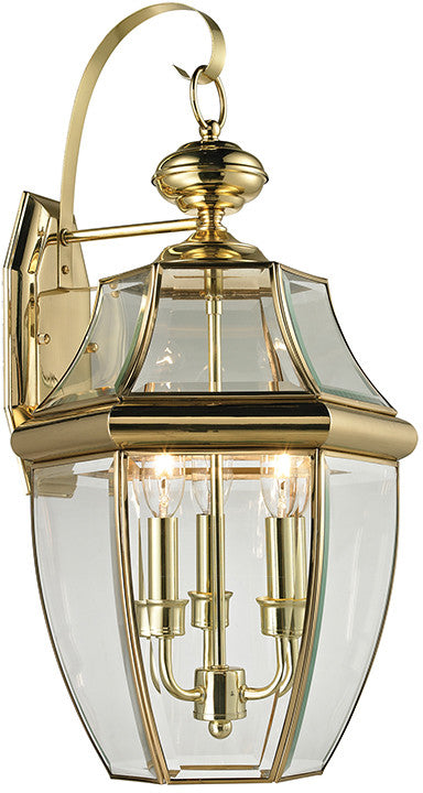 Cornerstone 8603ew/85 Ashford 3 Light Exterior Coach Lantern In Antique Brass