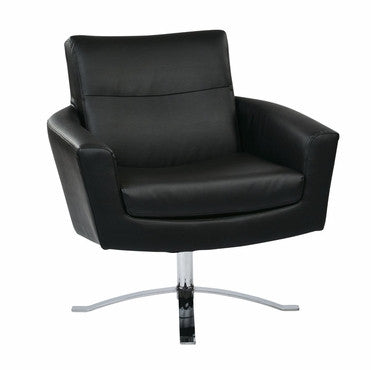 Ave Six Nva51-b18 Nova Chair With Black Faux Leather By Ave 6
