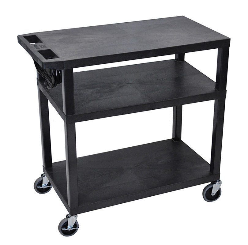 Luxor Ea34e-b Luxor 3 Flat Shelves Black Presentation Station