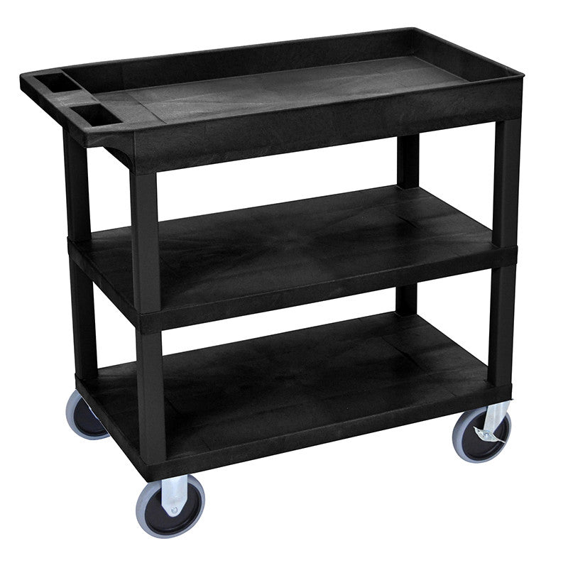 Luxor Ec122hd-b Luxor Ec122hd 18x32 Black Cart 2 Flat With 1 Tub Shelf