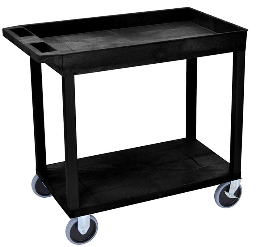 Luxor Ec12hd-b Luxor Black Ec12hd 18x32 Cart 1 Tub With 1 Flat Shelf