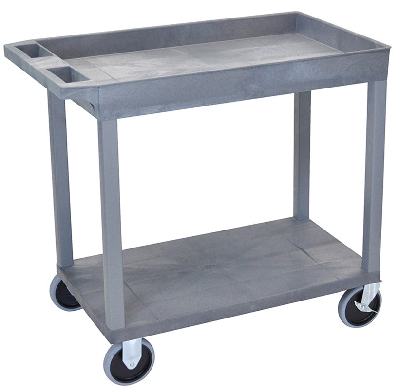 Luxor Ec12hd-g Luxor Gray Ec12hd 18x32 Cart 1 Tub With 1 Flat Shelf