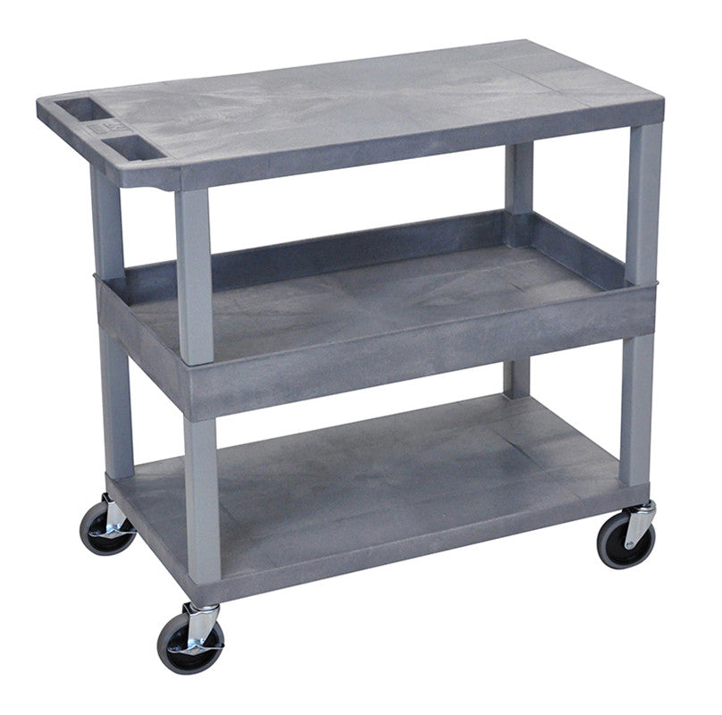 Luxor Ec212-g Luxor Gray Ec212-g 18x32 Cart 2 Flat/1 Tub Shelves