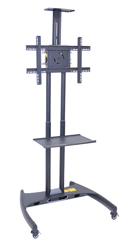 Luxor Fp2750 Luxor Adjustable Height Rolling Flat Panel Cart With Accessory Shelf & Camera Mount
