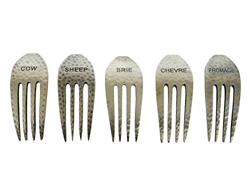 Epicureanist Ep-cheesefork01 Rustic Cheese Fork Marker Set
