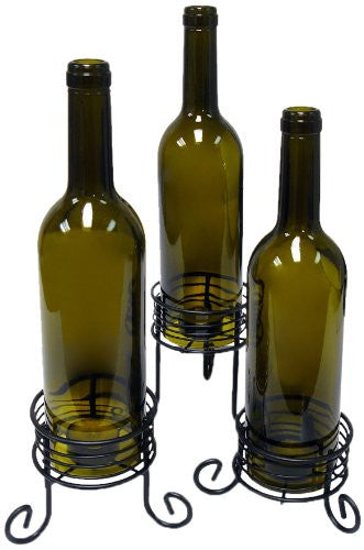 Epicureanist Ep-cndwb3 Wine Bottle Candle Holders (set Of 3)