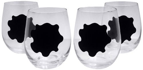 Epicureanist Ep-slwgsp4 Stemless Chalkboard Wine Glasses