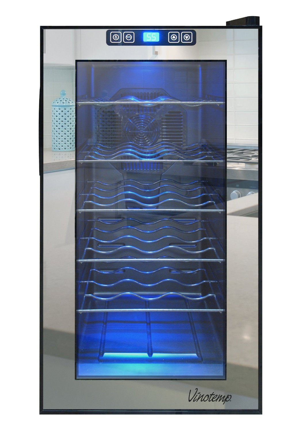 Vinotemp Vt-18tsbm 18-bottle Mirrored Thermoelectric Wine Cooler