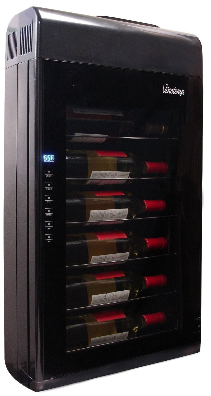 Vinotemp Vt-6ted-wb 6-bottle Wall-mounted Thermoelectric Wine Cooler