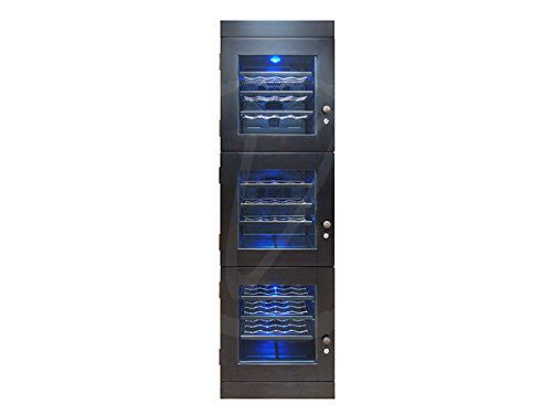 Vinotemp Vt-cava3h E-l 48-bottle Wine Cellar In Espresso (left Hinge)