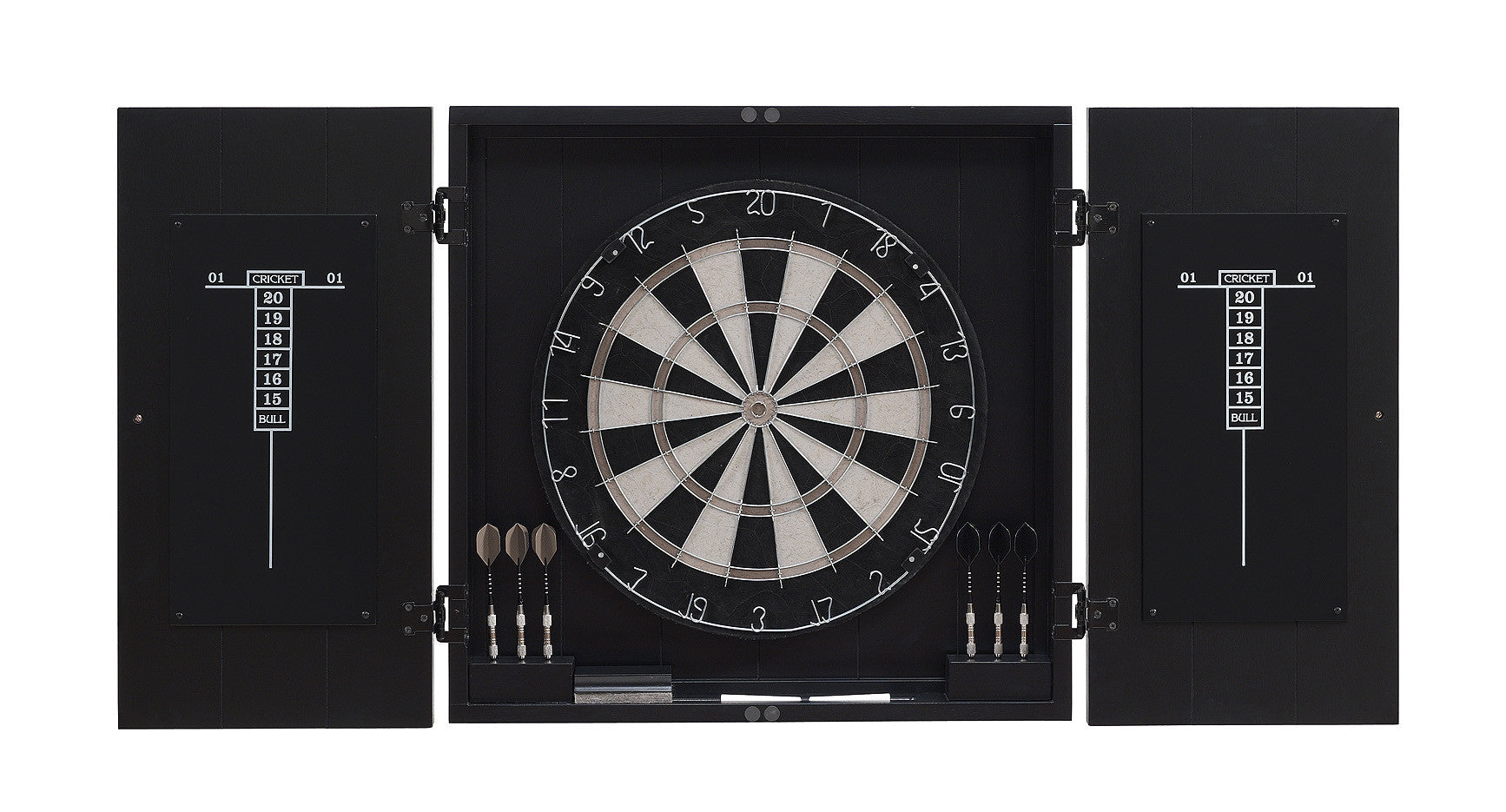 American Heritage Billiard 300813 Vienna Dart Board Cabinet Set