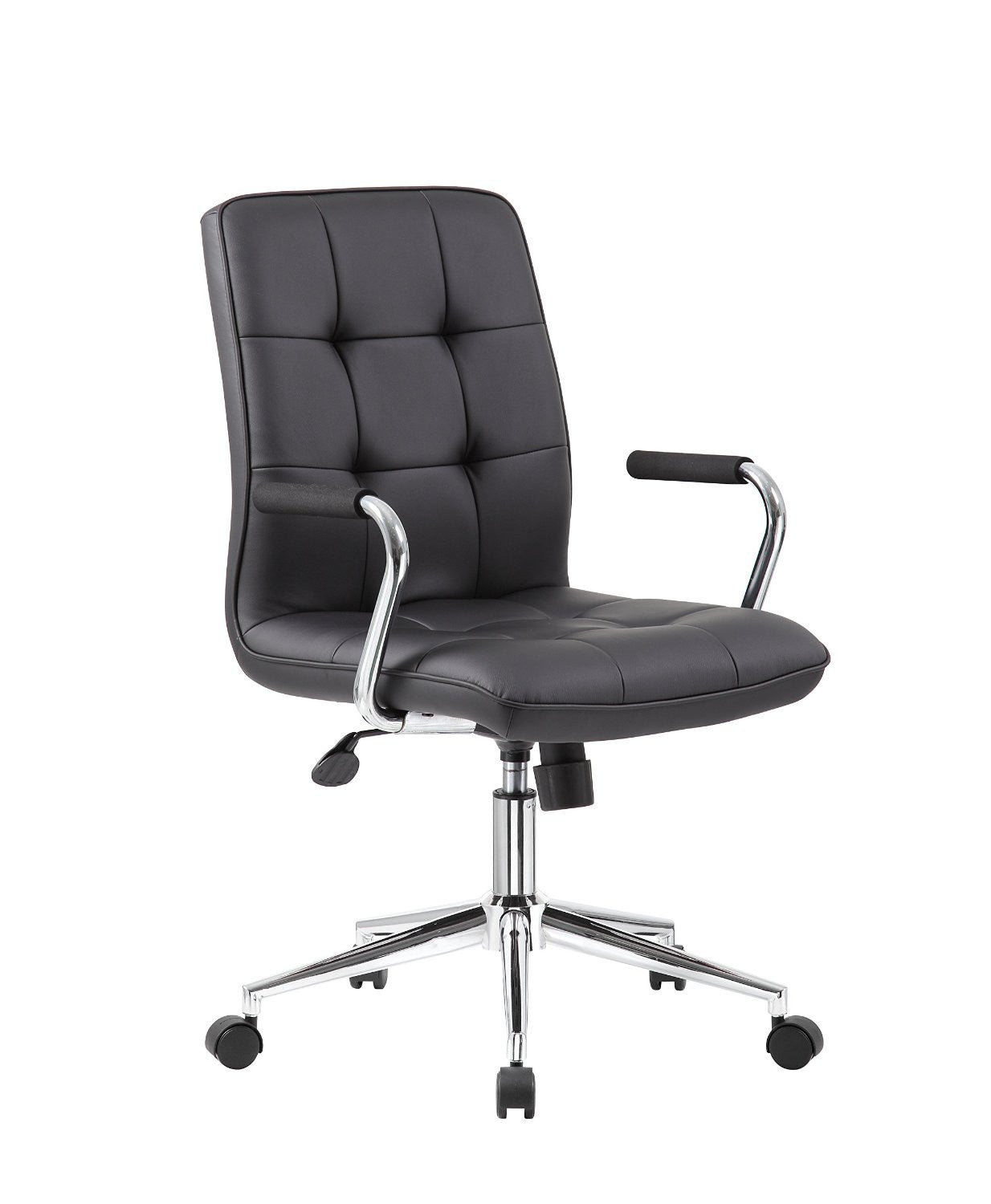 Boss Office Products B331-bk Modern Office Chair W/chrome Arms - Black