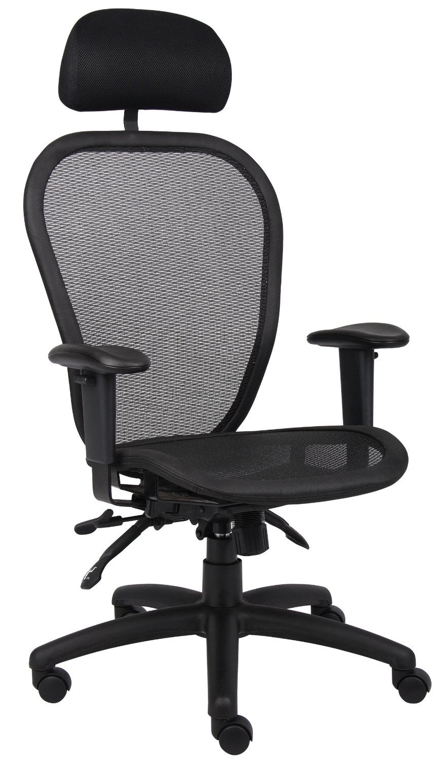 Boss Office Products B6018-hr Boss Multi Function Mesh Chair W/ Headrest