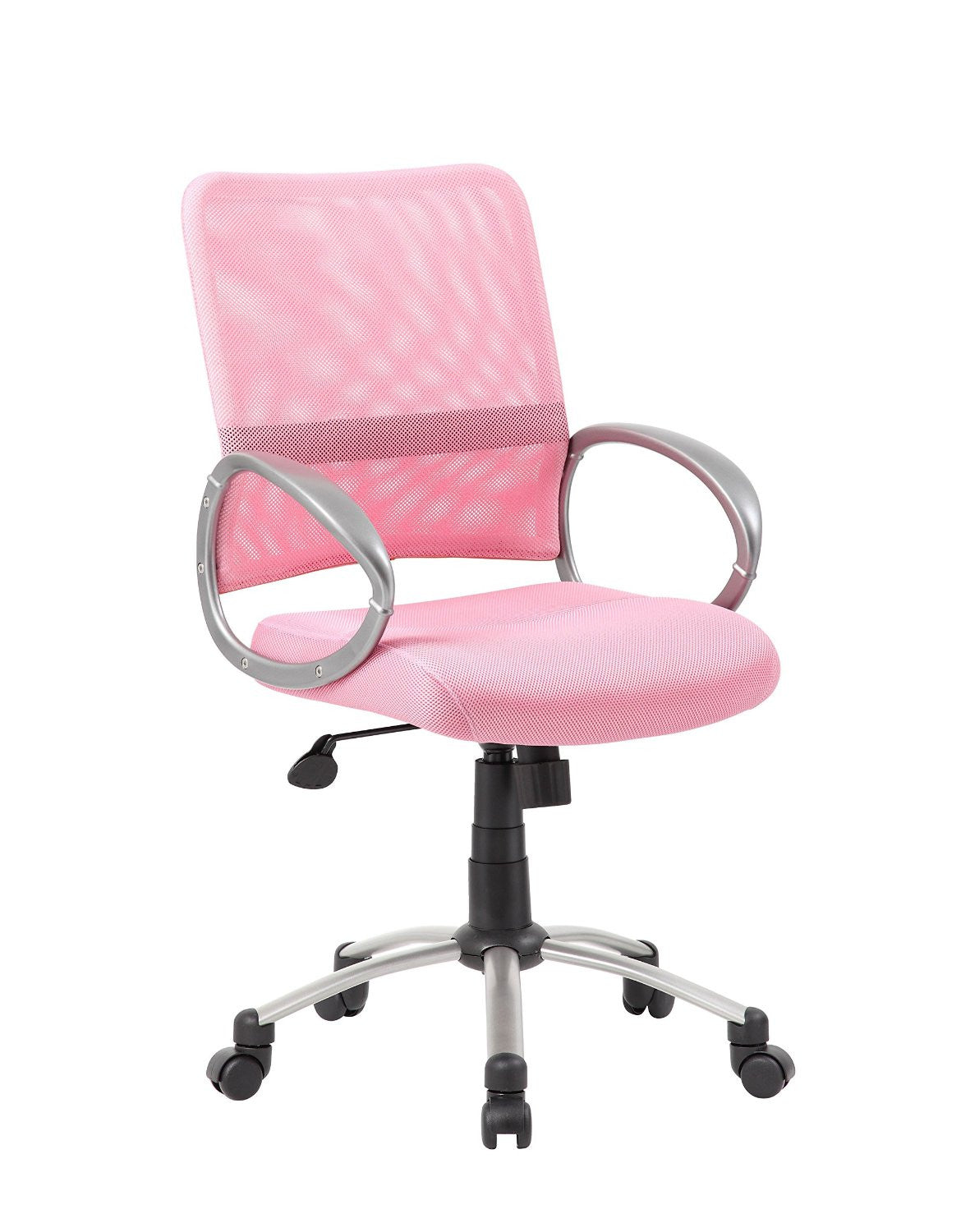 Boss Office Products B6416-pk Boss Mesh Back W/ Pewter Finish Task Chair