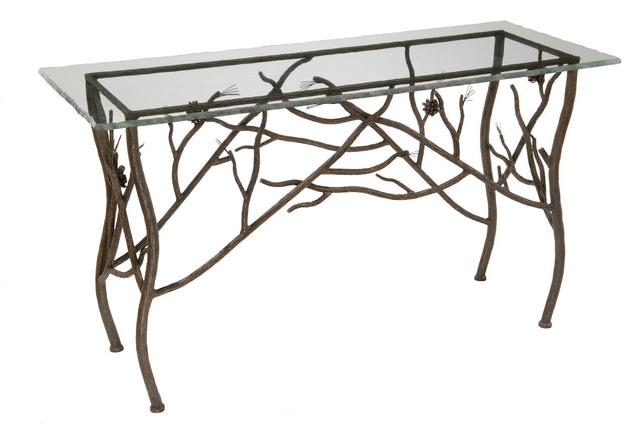 Stone County Ironworks 904-081-bne Pine Console Table (natural Bark)