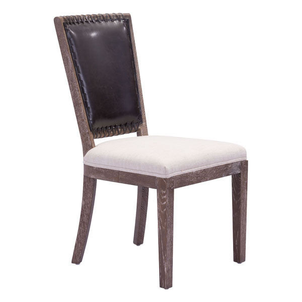 Zuo 98379 Market Dining Chair Brown & Beige - Set Of 2