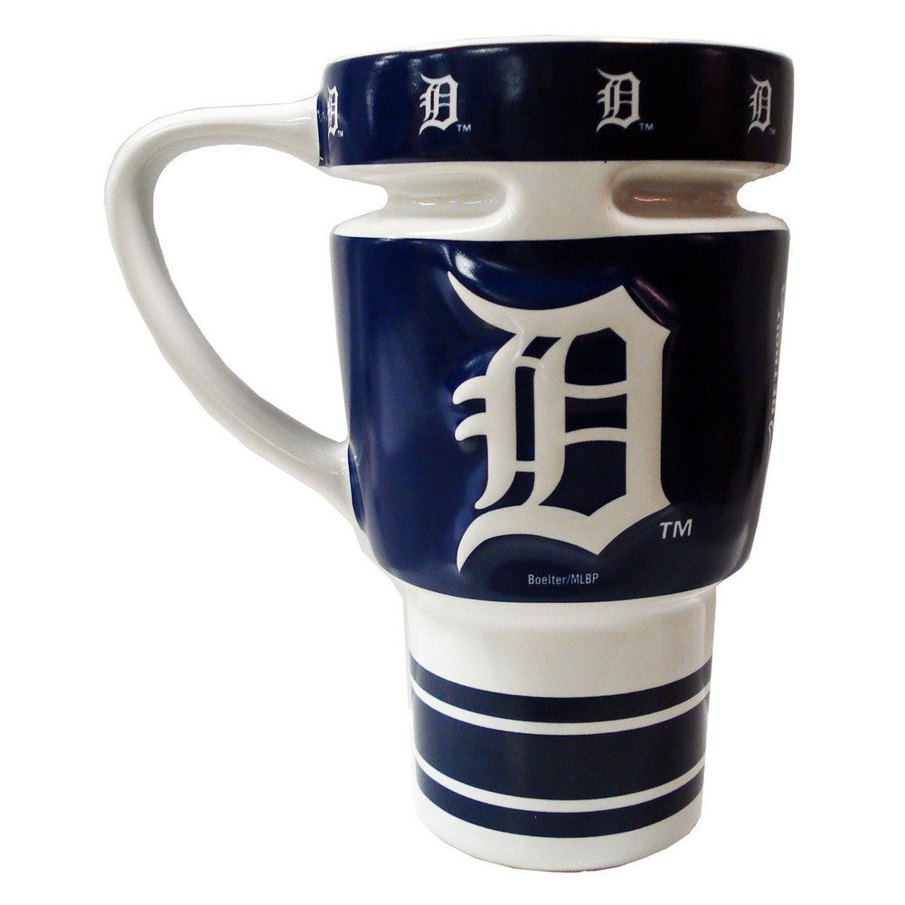 Mlb 15oz Sculpted Travel Mug - Detroit Tigers