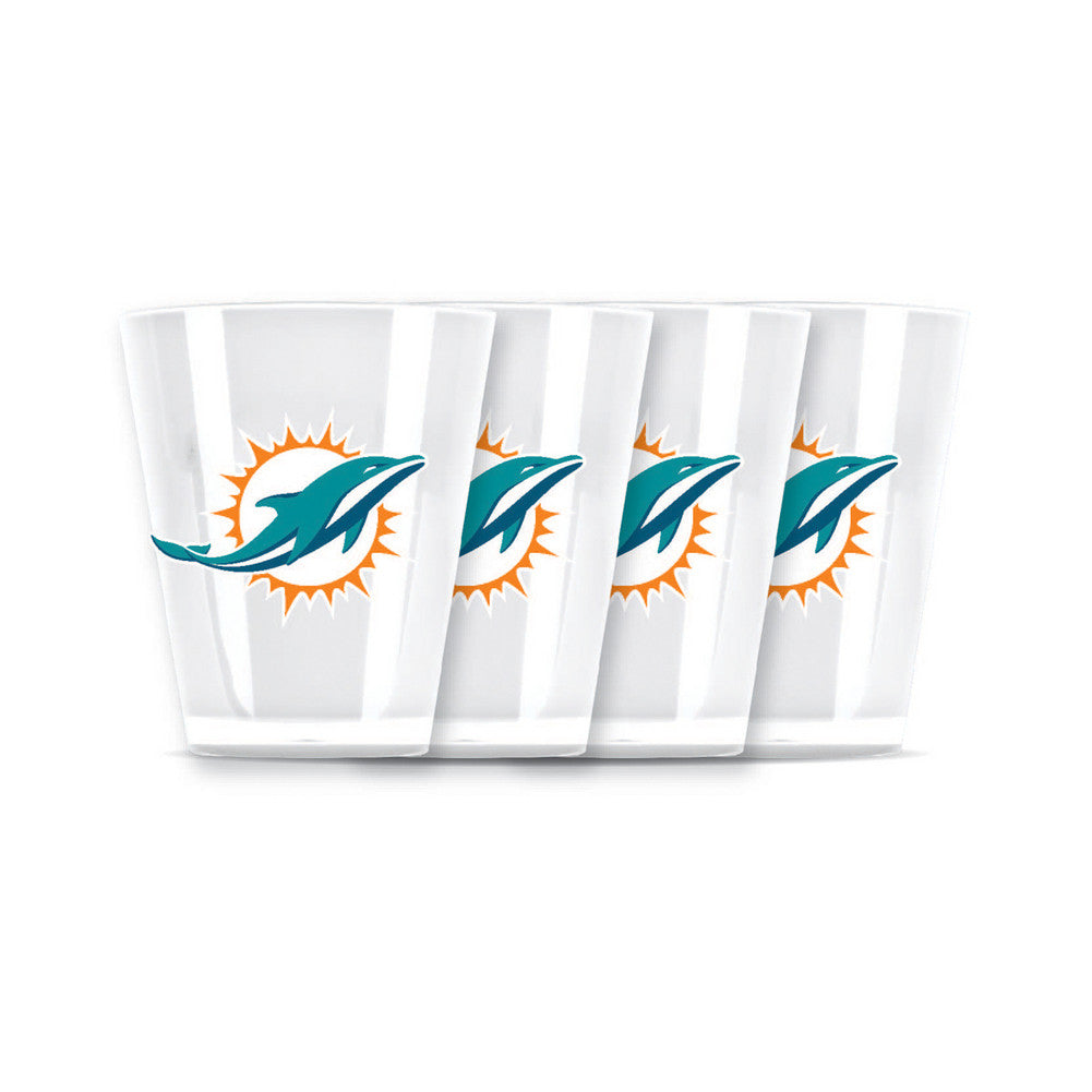 4 Piece Shot Glass Set - Miami Dolphins