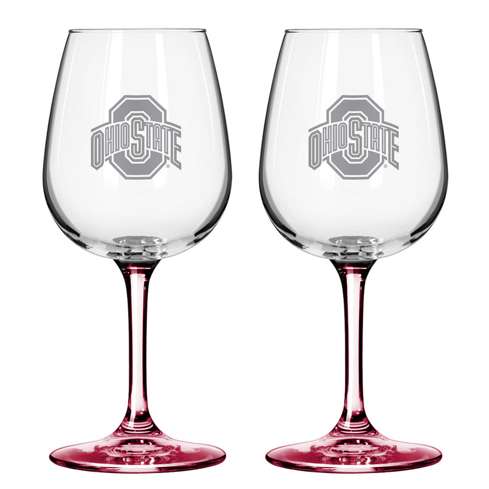 12oz Ncaa/ohio St 2pk Wine Set