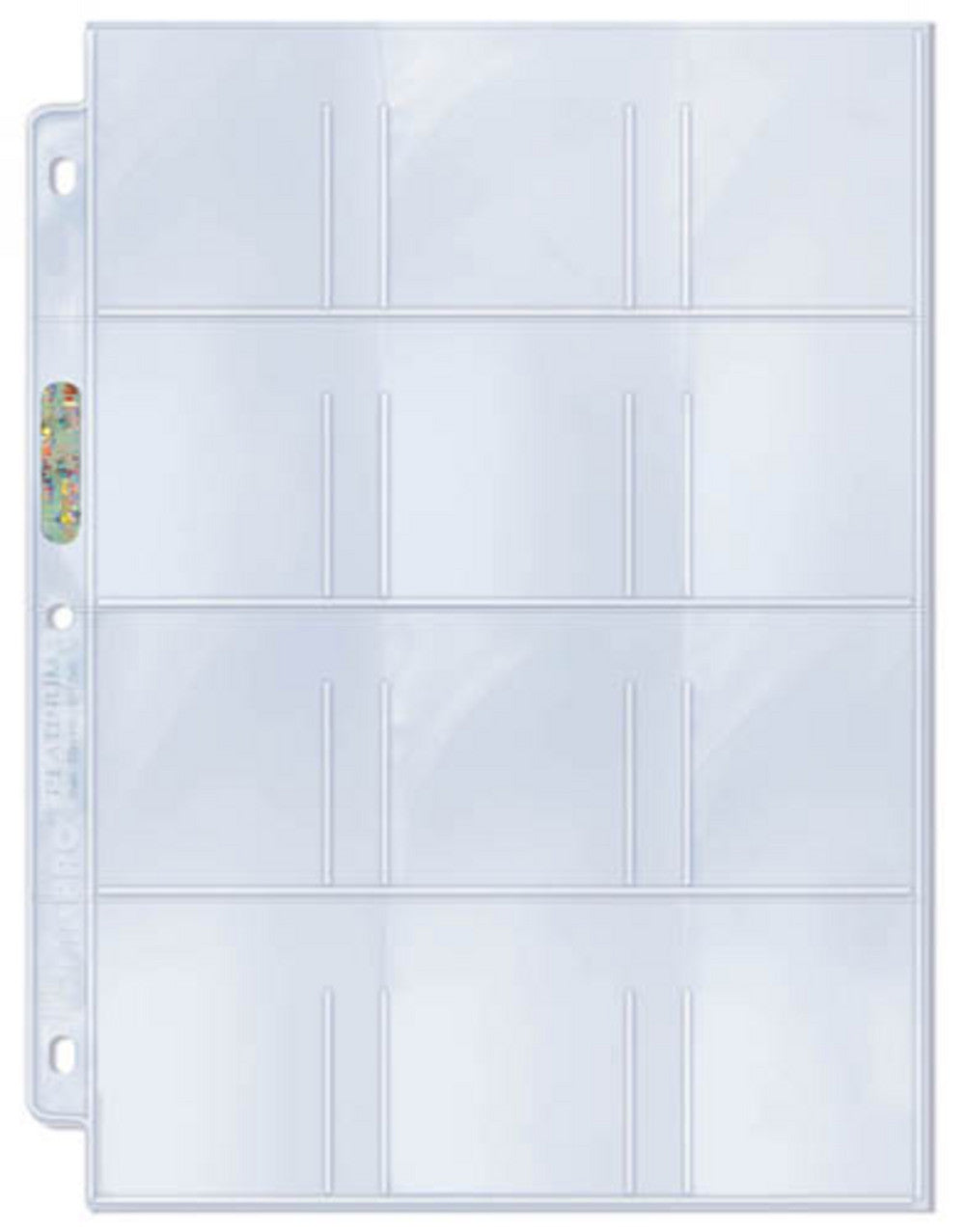 Ultra Pro 12 Pocket For Stickers (max 2 1/4 X 2 1/2) Pages (100ct)