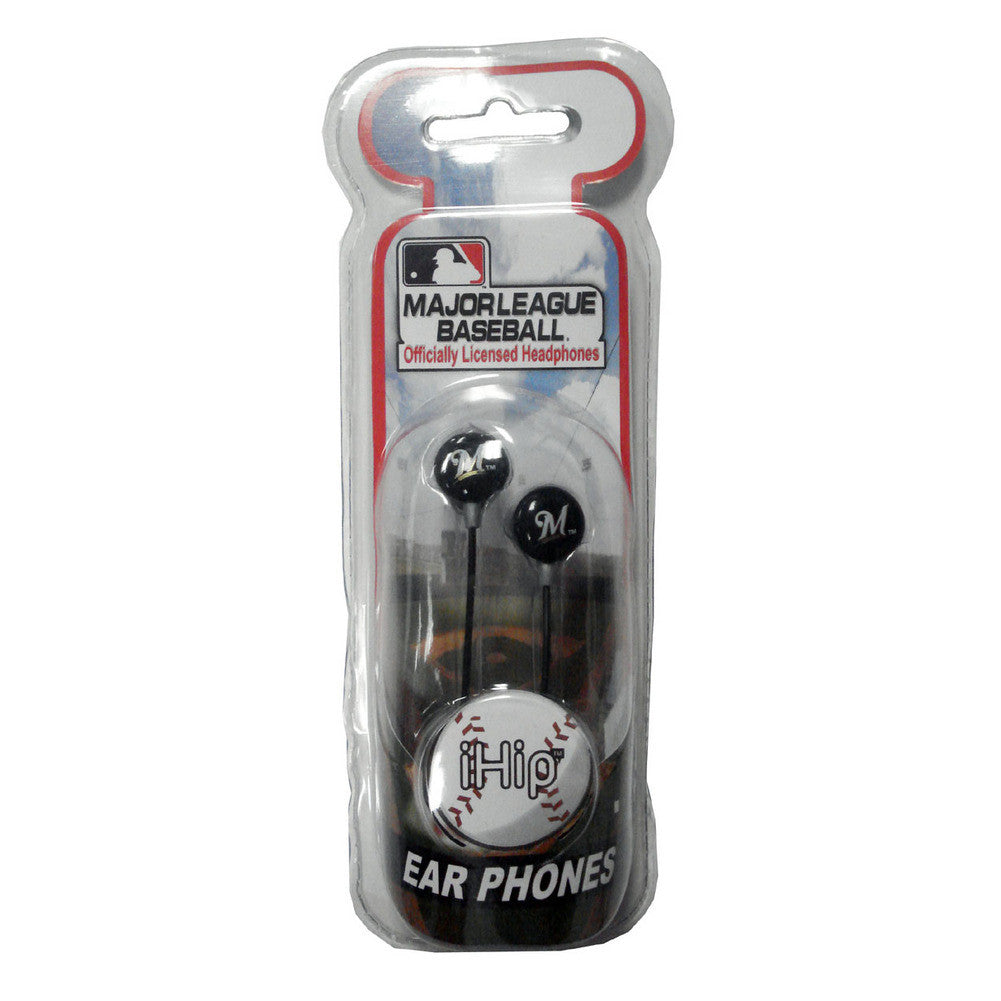 Ihip Logo Baseball Earbuds - Milwaukee Brewers