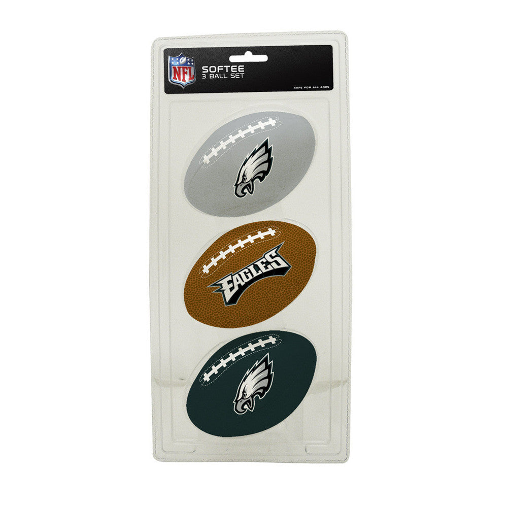 3-football Softee Set Philadelphia Eagles