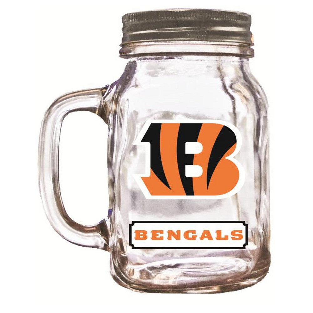 Duckhouse 16 Ounce Mason Jar - Cincinnati Bengals