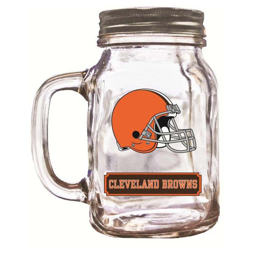 Duckhouse 16 Ounce Mason Jar - Cleveland Browns