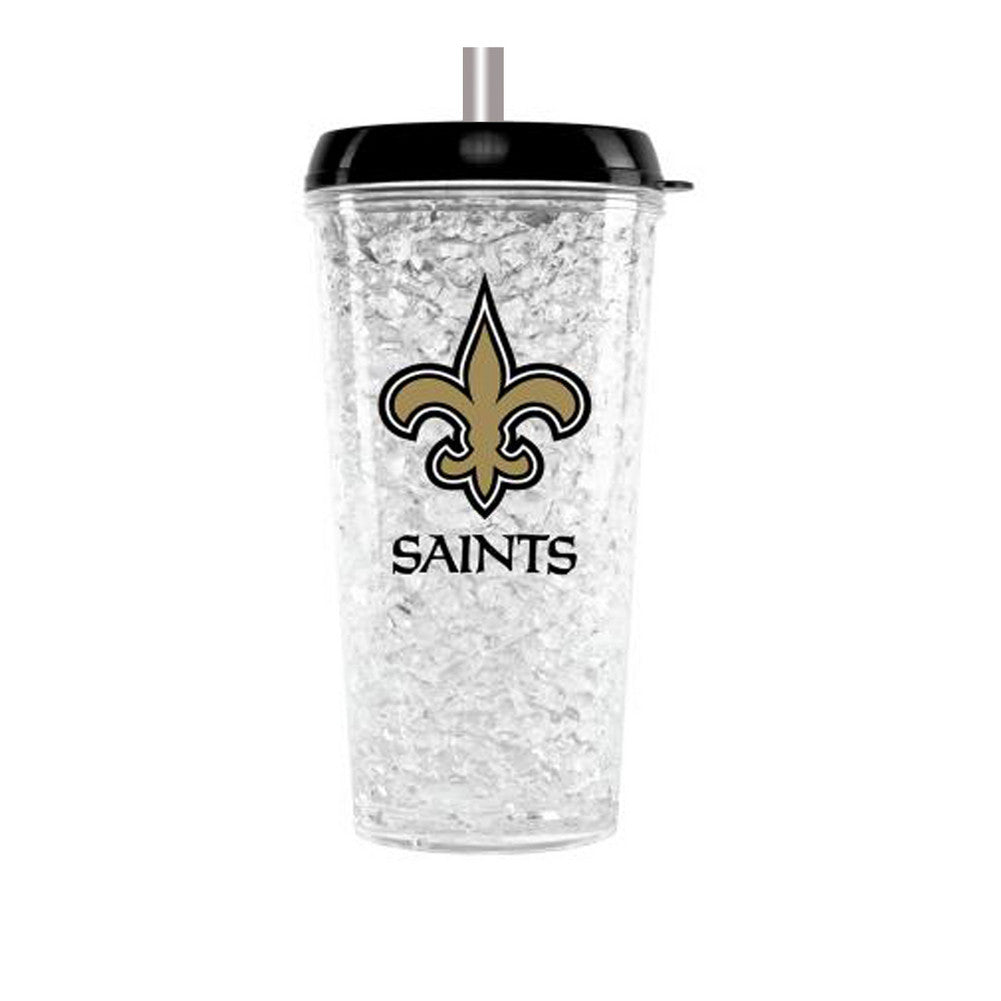 Duckhouse Crystal Tumbler With Straw - New Orleans Saints