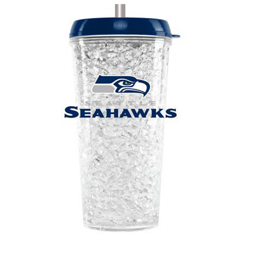 Duckhouse Crystal Tumbler With Straw - Seattle Seahawks