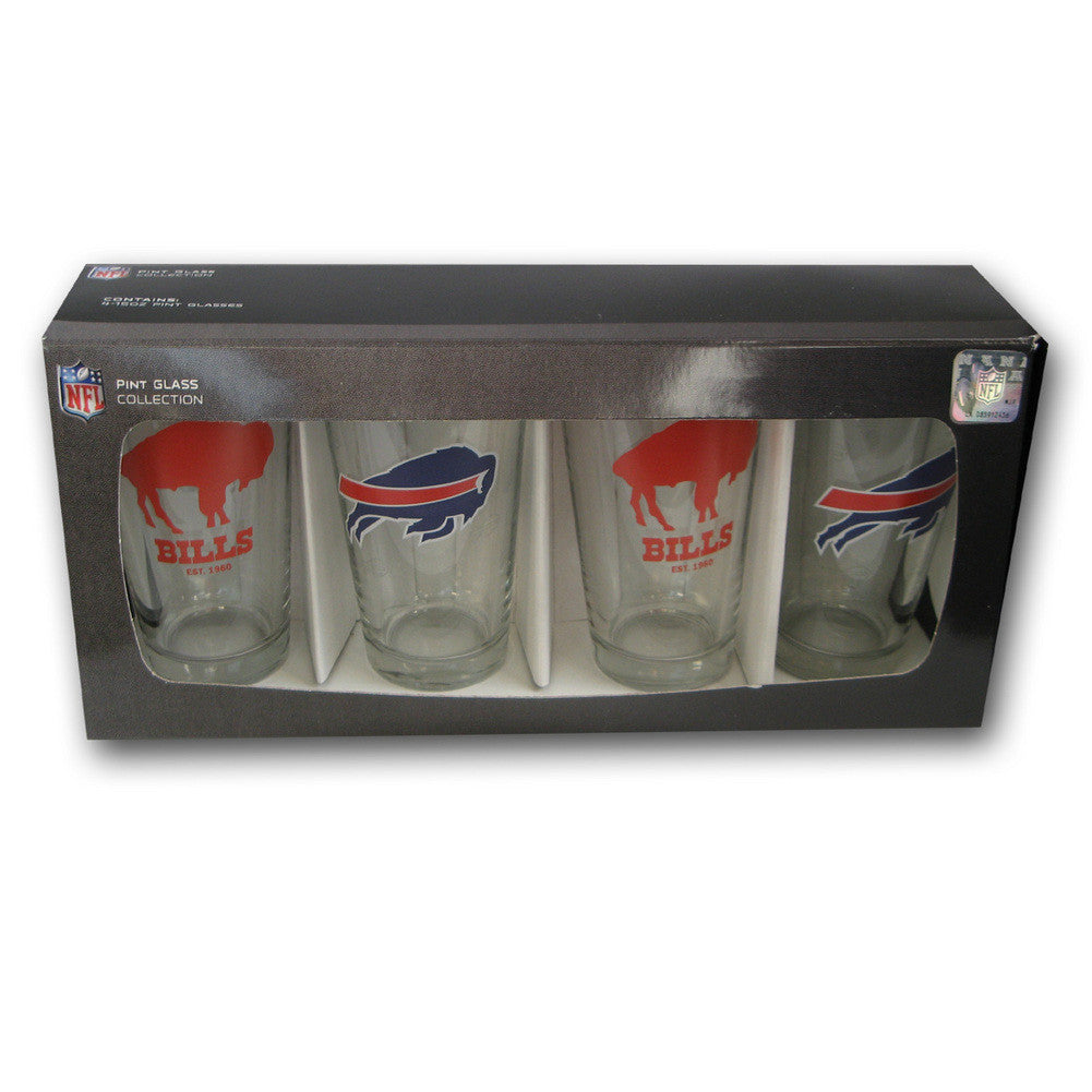 4 Pack Pint Glass Nfl - Buffalo Bills