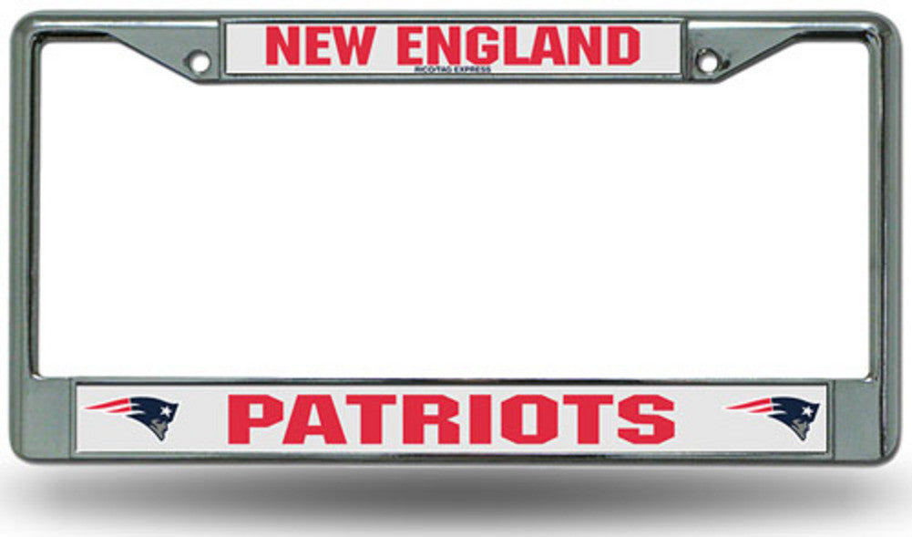 Chrome License Plate Frame - New England Patriots
