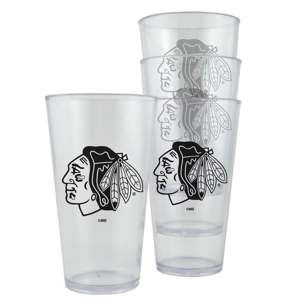 Boelter Plastic Pint Cups 4-pack - Chicago Blackhawks
