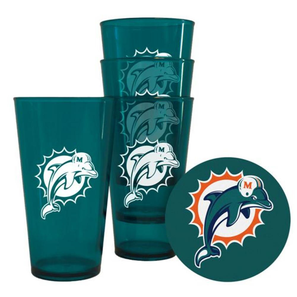 Boelter Plastic Pint Cups 4-pack - Miami Dolphins