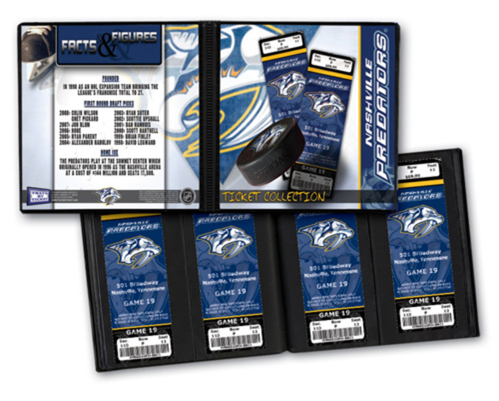 Ticket Album Nhl - Nashville Predators (holds 96 Tickets)