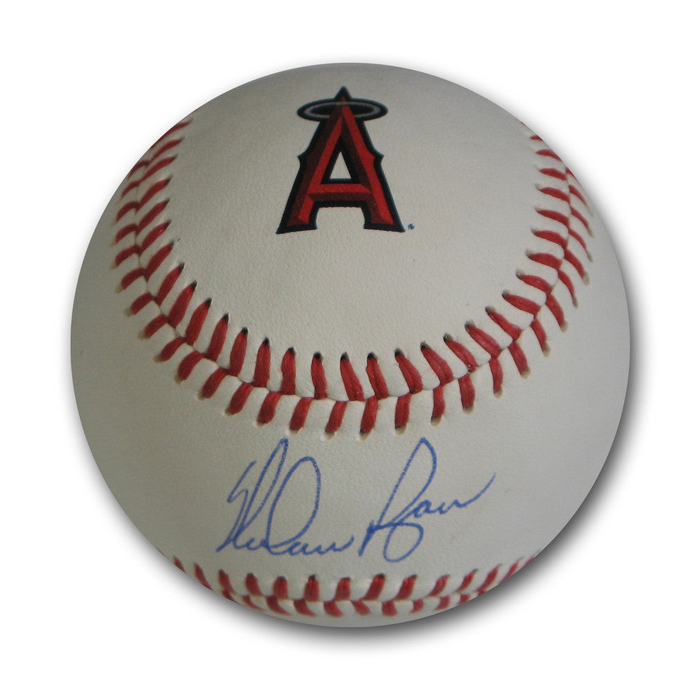 Autographed Nolan Ryan Angels Logo Baseball.